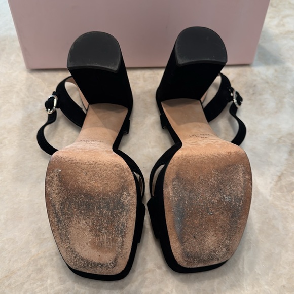 Kate Spade Black Suede Platform Sandals 9 - Picture 8 of 13